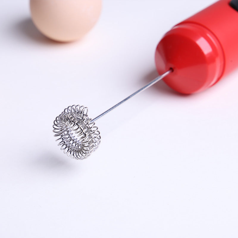 Handheld Electric Milk Frother Stainless Whisk Head Coffee Foam Maker with Cap image 3