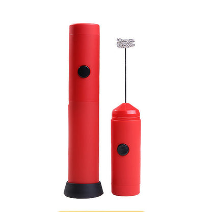 Handheld Electric Milk Frother Stainless Whisk Head Coffee Foam Maker with Cap image 6