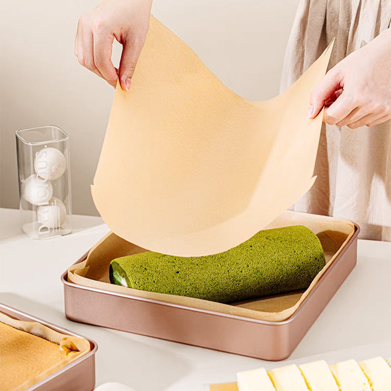 34x34cm Square Baking Parchment Precut Cake Roll Pan Liner 50 Sheets image 3