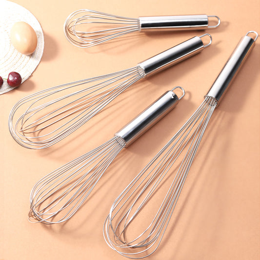 10-inch stainless steel thick-handle whisk 25cm