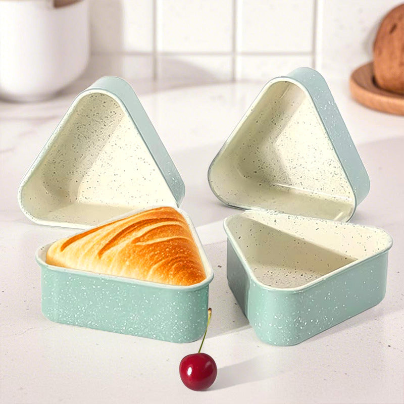 Mint ceramic-glaze triangle toast mold 10.5cm side 4cm high