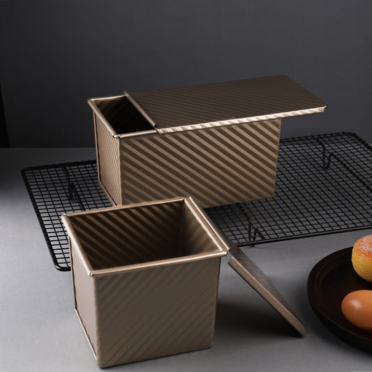 230g gold corrugated rectangular pullman pan 19x8.2x9.6cm