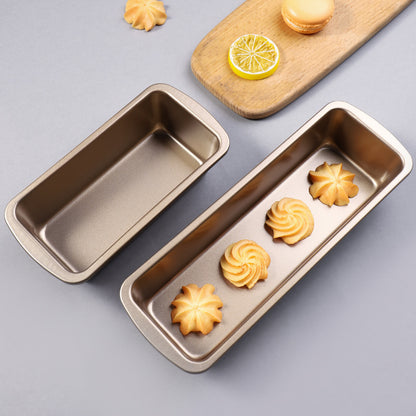 Small gold non-stick pound cake pan 19.5x9.5x5cm